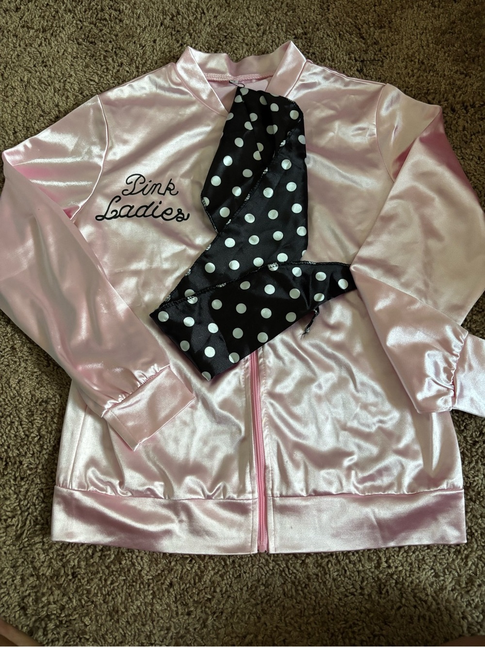 Pink Ladies Satin Bomber Jacket for Kids - Pink